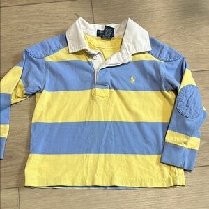 Polo by Ralph Lauren Kids Blue and Yellow Striped Polo Shirt Size 4T